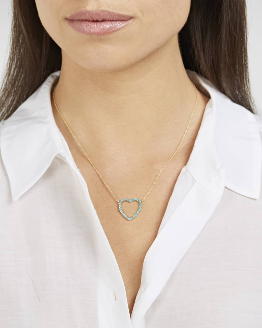 Jennifer meyer shop turquoise heart necklace