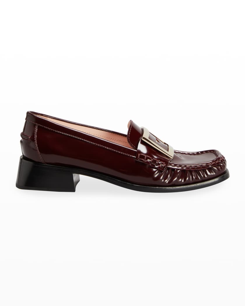 Roger Vivier Preppy Viv Buckle Penny Loafers Neiman Marcus