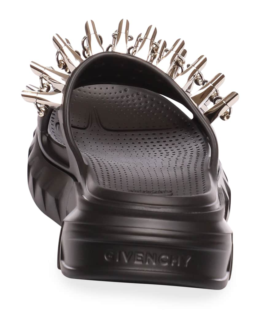 spiked slide sandals