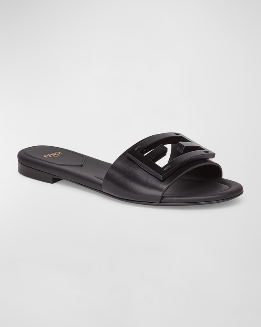 FF Tube Medallion Flat Sandals