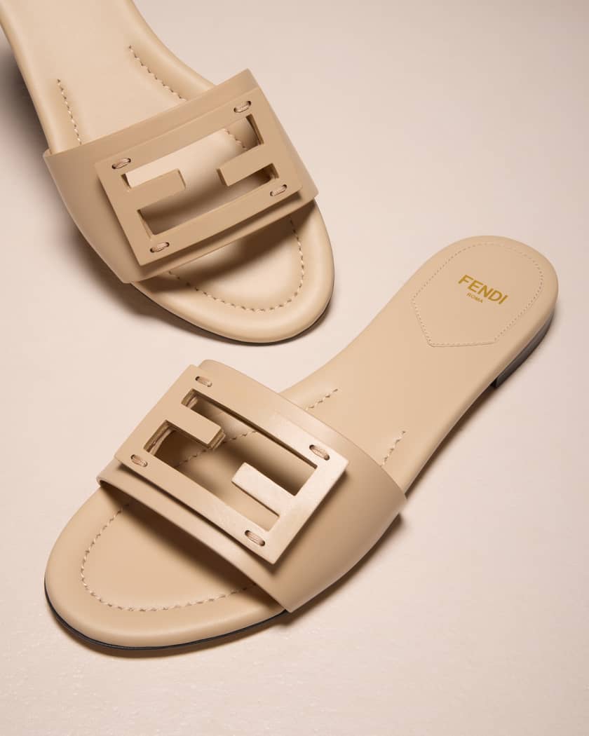FF Tube Medallion Flat Sandals