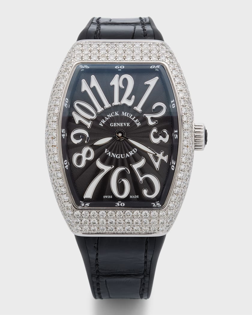 Franck Muller Stainless Steel Lady Vanguard Diamond Watch with