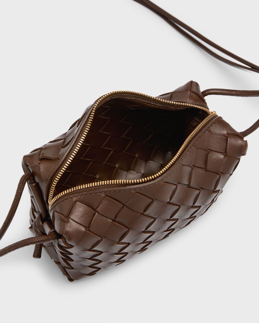 Loop Small Leather Crossbody Bag in Brown - Bottega Veneta
