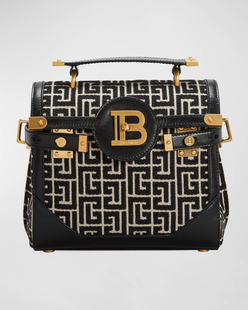 Balmain - B-Buzz Mini Monogrammed Jacquard Bag