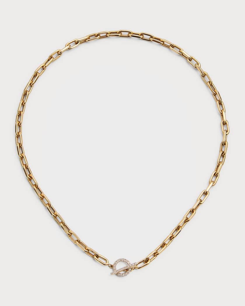 14k Gold Large Curb Link Chain Necklace - Zoe Lev Jewelry