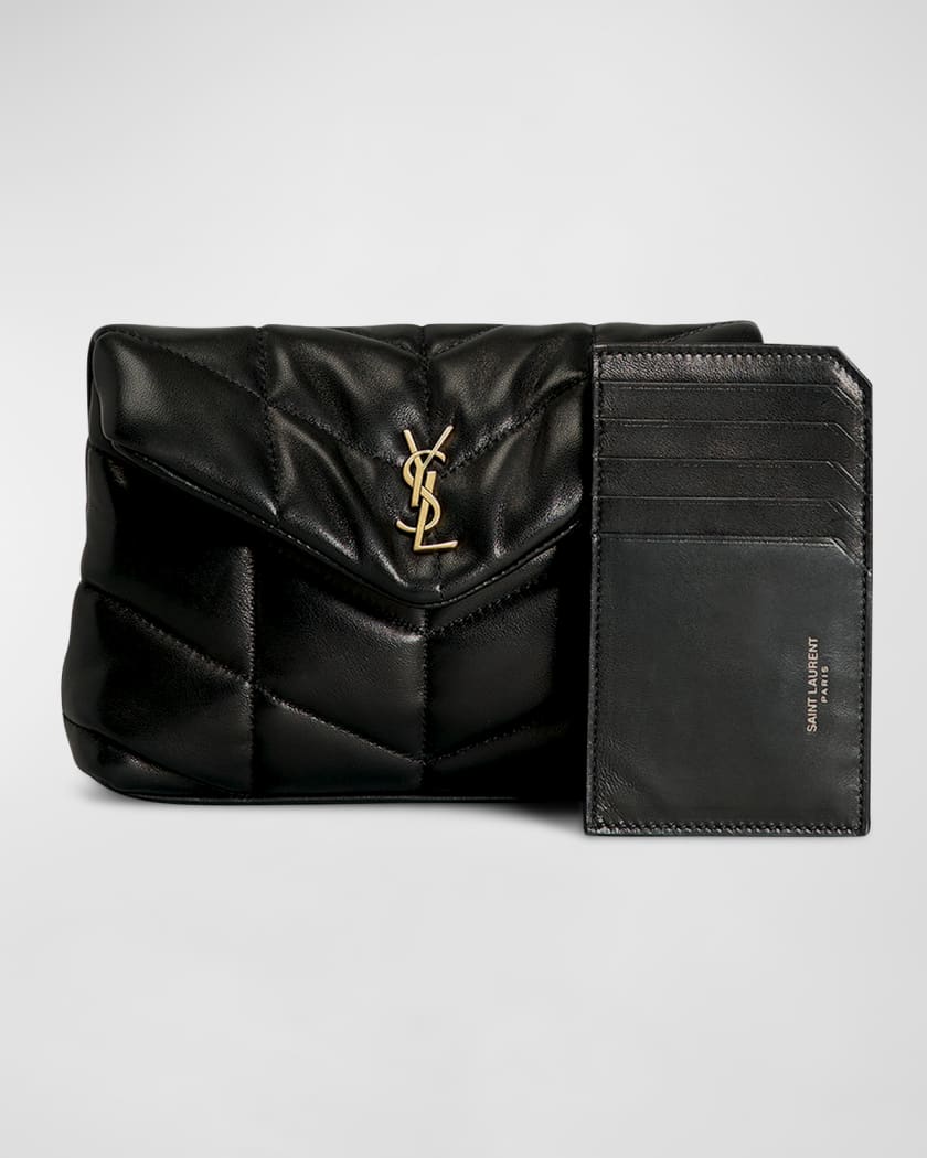 Saint Laurent Puffer Small YSL Quilted Pouch Clutch Bag