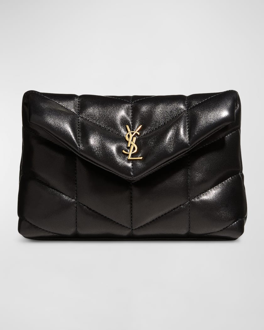 Puffer Small YSL Quilted Pouch Clutch Bag