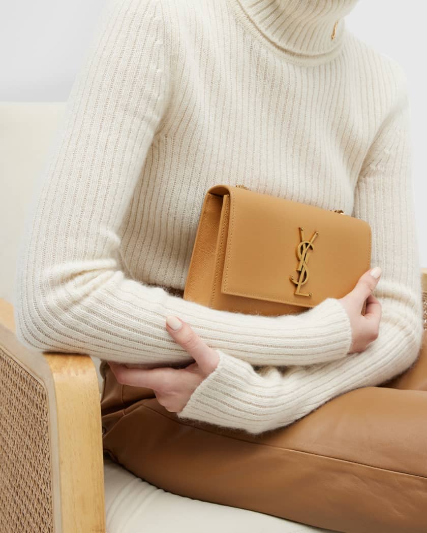 Beige Kate medium leather cross-body bag