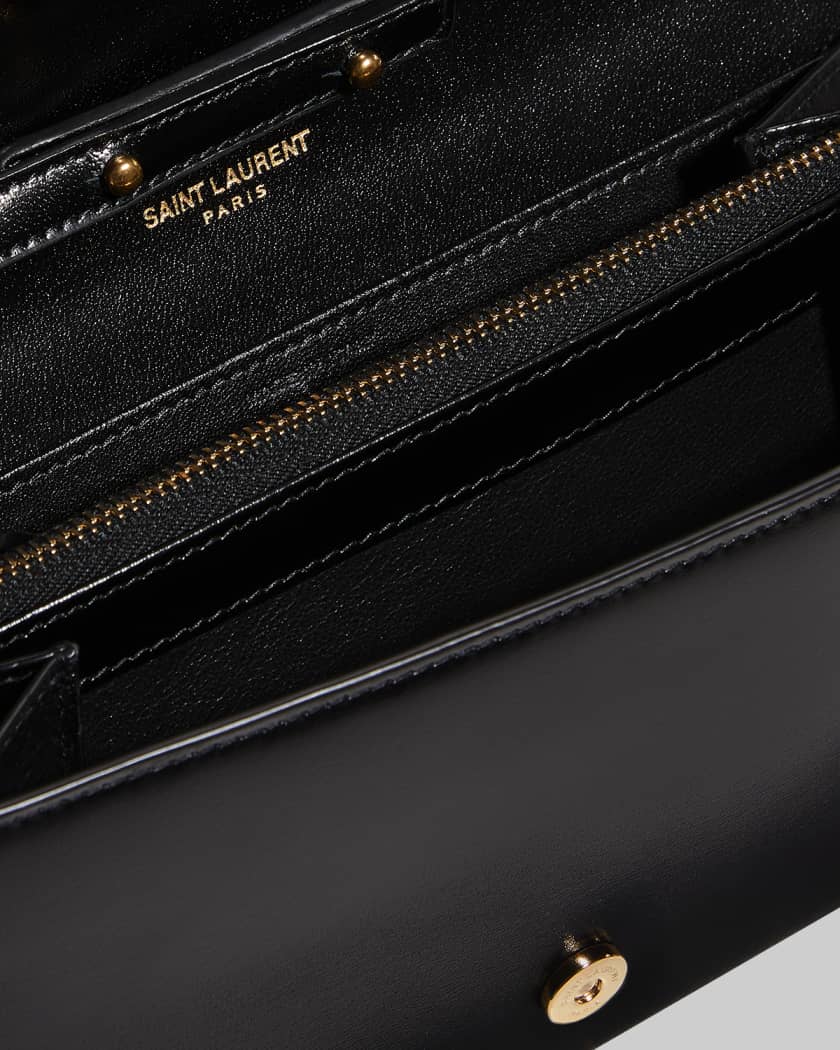 Saint Laurent Le Monogram YSL Glossy Wallet on Crossbody Chain