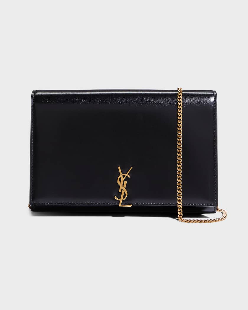 Saint Laurent YSL Monogram Wallet on Chain in Smooth Leather