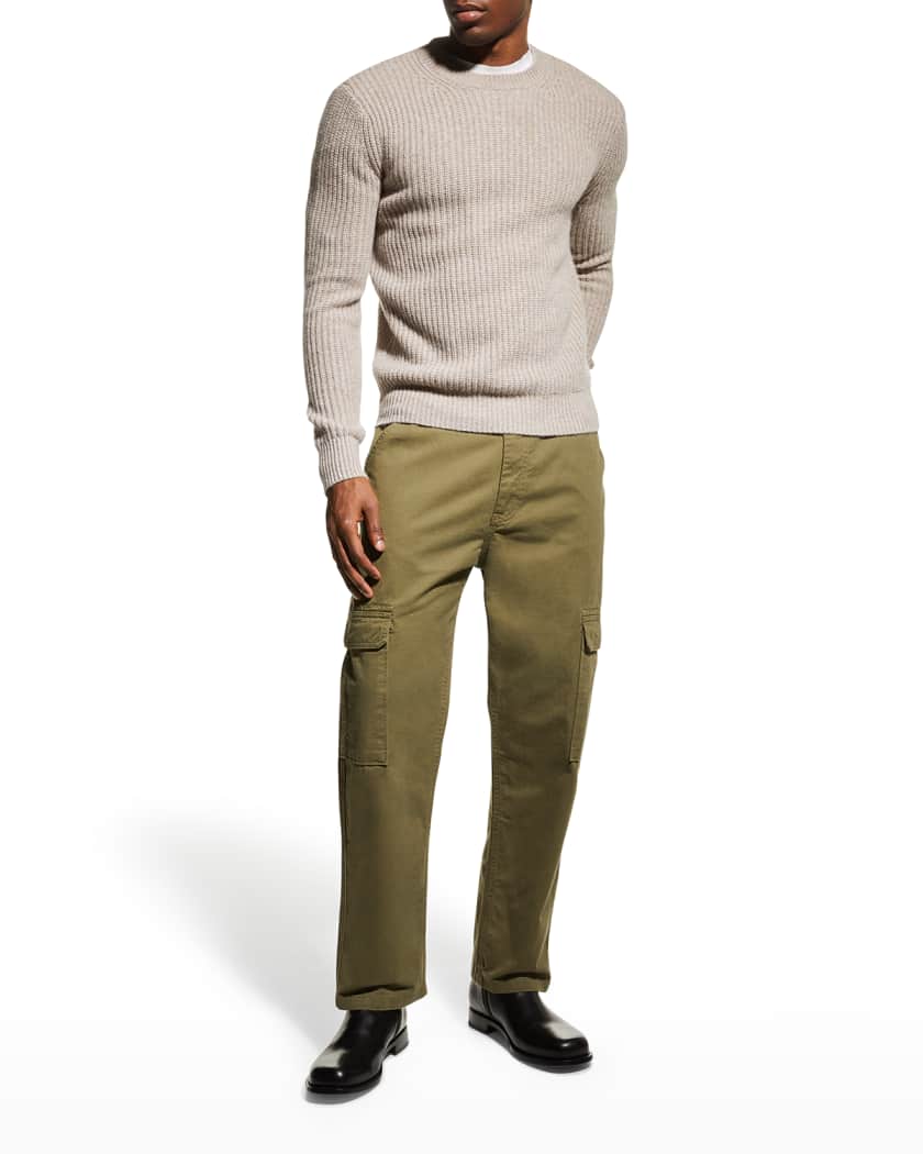 Neiman Marcus Men S Cashmere Shaker Stitch Crewneck Sweater Neiman Marcus