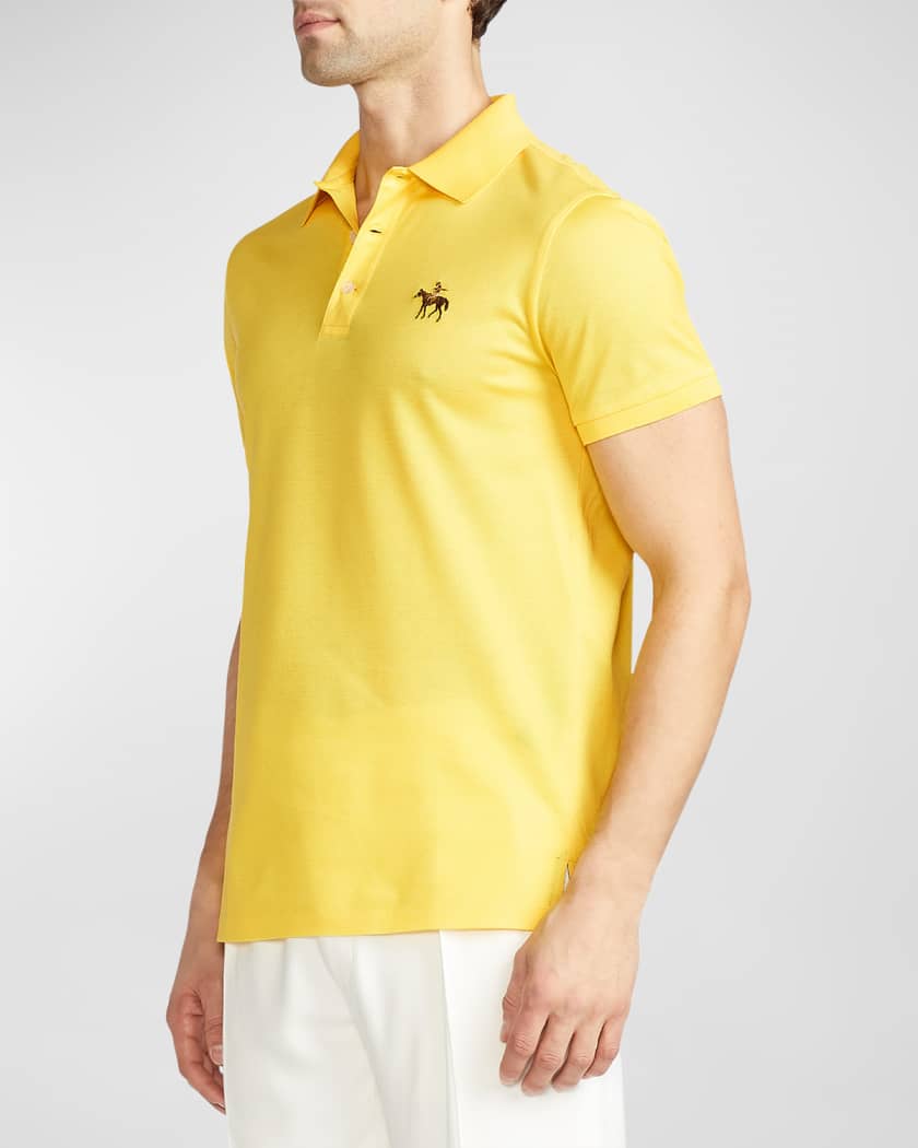 Polo Ralph Lauren Brasil Custom Fit Cotton Piqué Polo in Yellow