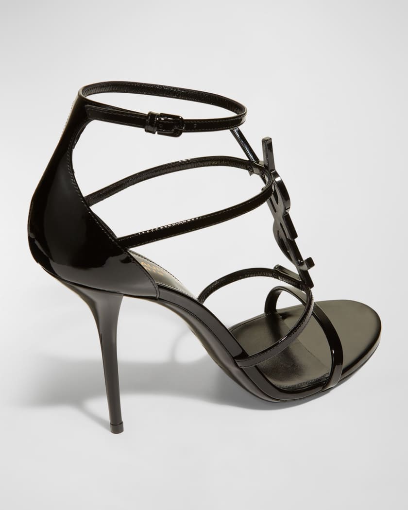 Opyum YSL Patent Ankle-Strap Sandals