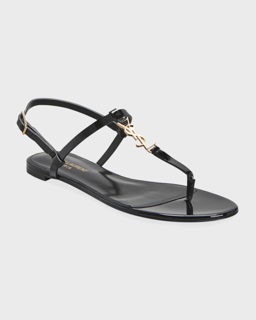 Cassandra Leather YSL Slingback Sandals
