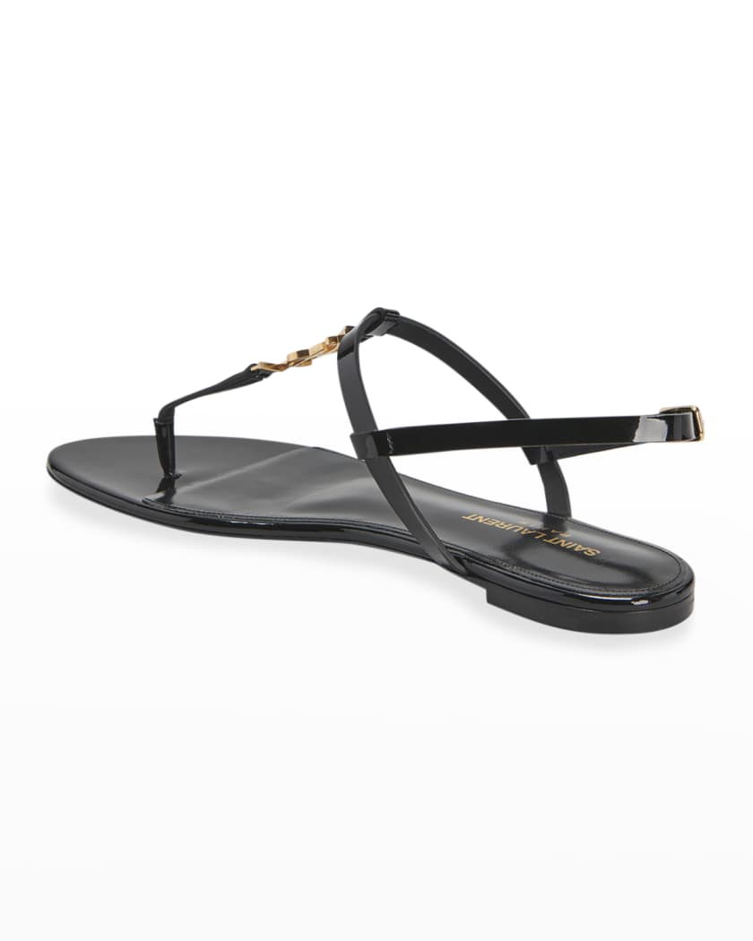 Cassandra Leather YSL Slingback Sandals