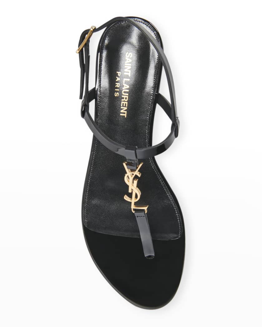Cassandra Leather YSL Slingback Sandals
