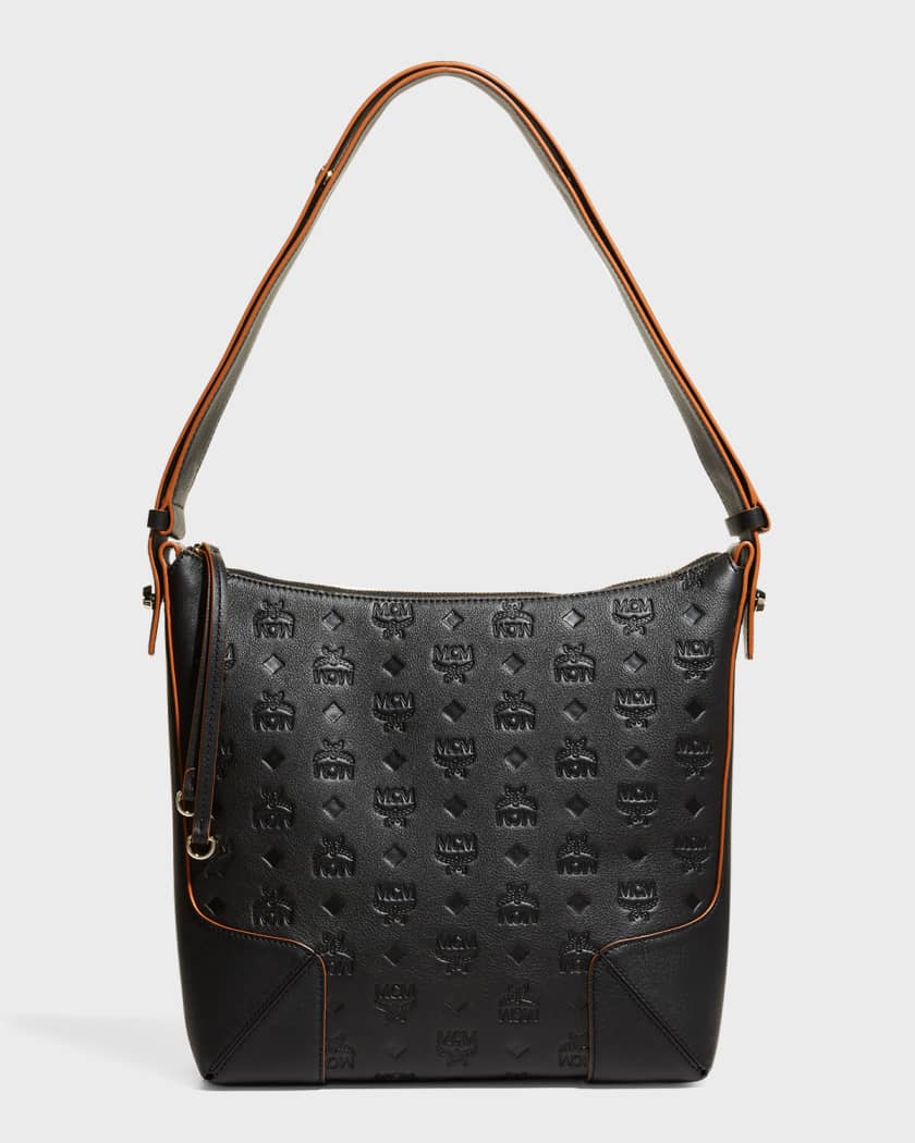 MCM Klara Medium Monogram Hobo Bag Neiman Marcus