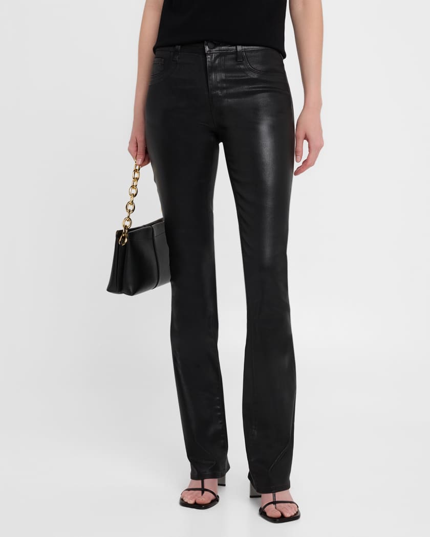 Selma High-Rise Coated Sleek Baby Boot Jeans