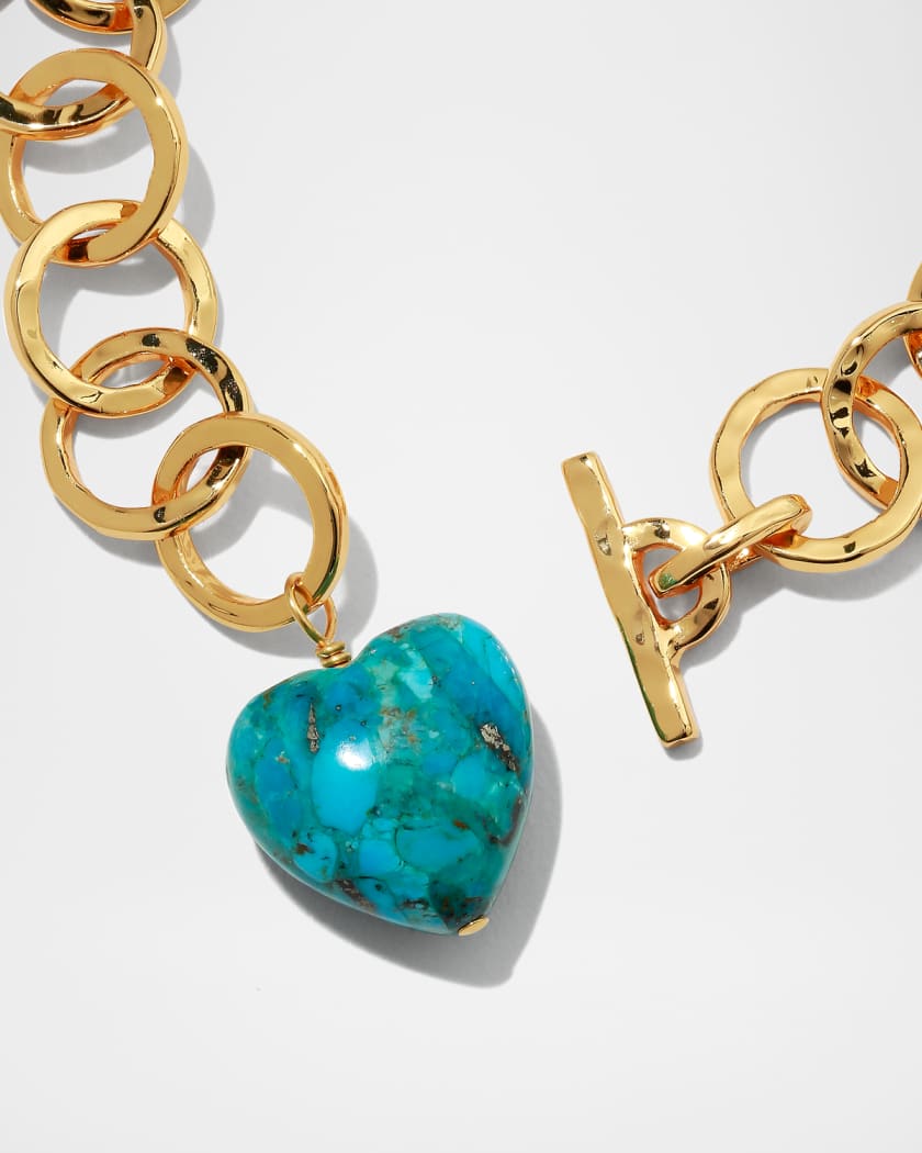 Turquoise Heart Drop Bracelet