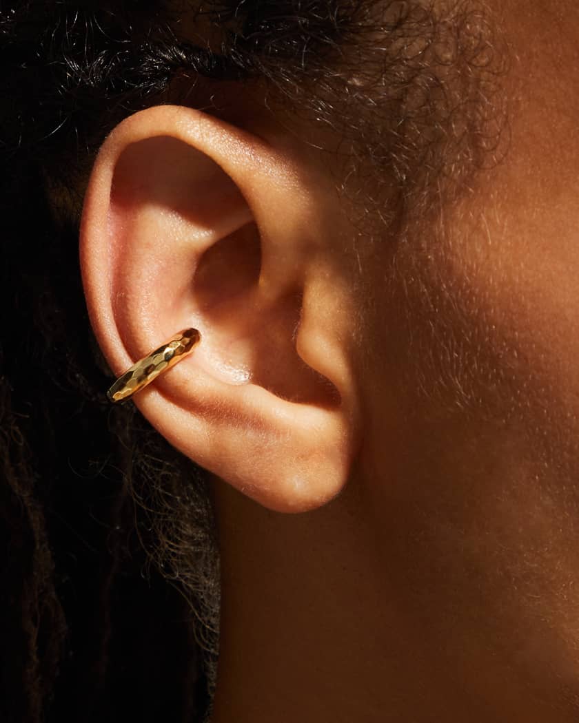 Medium Hammered Gold Ear Cuff