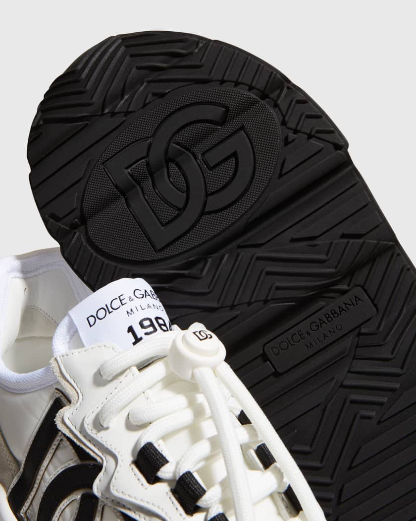 Daymaster Mixed Leather Runner Sneakers