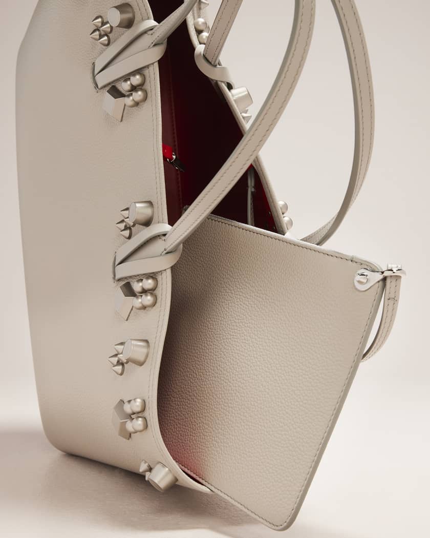 Paloma medium - Top handle bag - Grained calf leather and spikes  Loubinthesky - Loubi - Christian Louboutin
