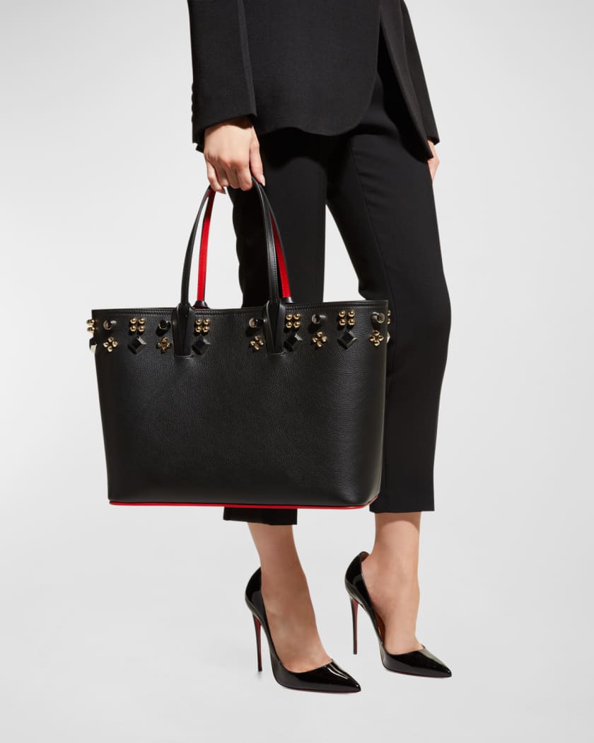 Paloma medium - Top handle bag - Grained calf leather and spikes  Loubinthesky - Loubi - Christian Louboutin