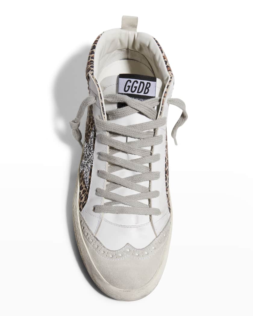 leopard studded sneakers