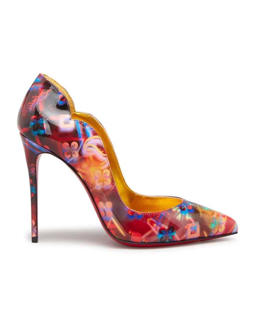 disk Aktuator Polar Christian Louboutin Hot Chick Graphic Logo Red Sole Pumps | Neiman Marcus