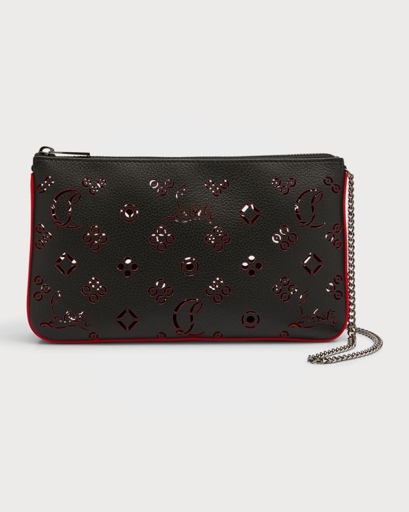 Paloma - Clutch - Grained calf leather and spikes Loubinthesky