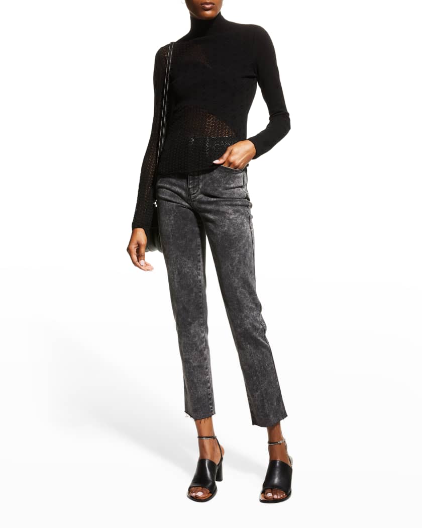Just Cavalli Turtleneck Pointelle Pullover Sweater Neiman Marcus