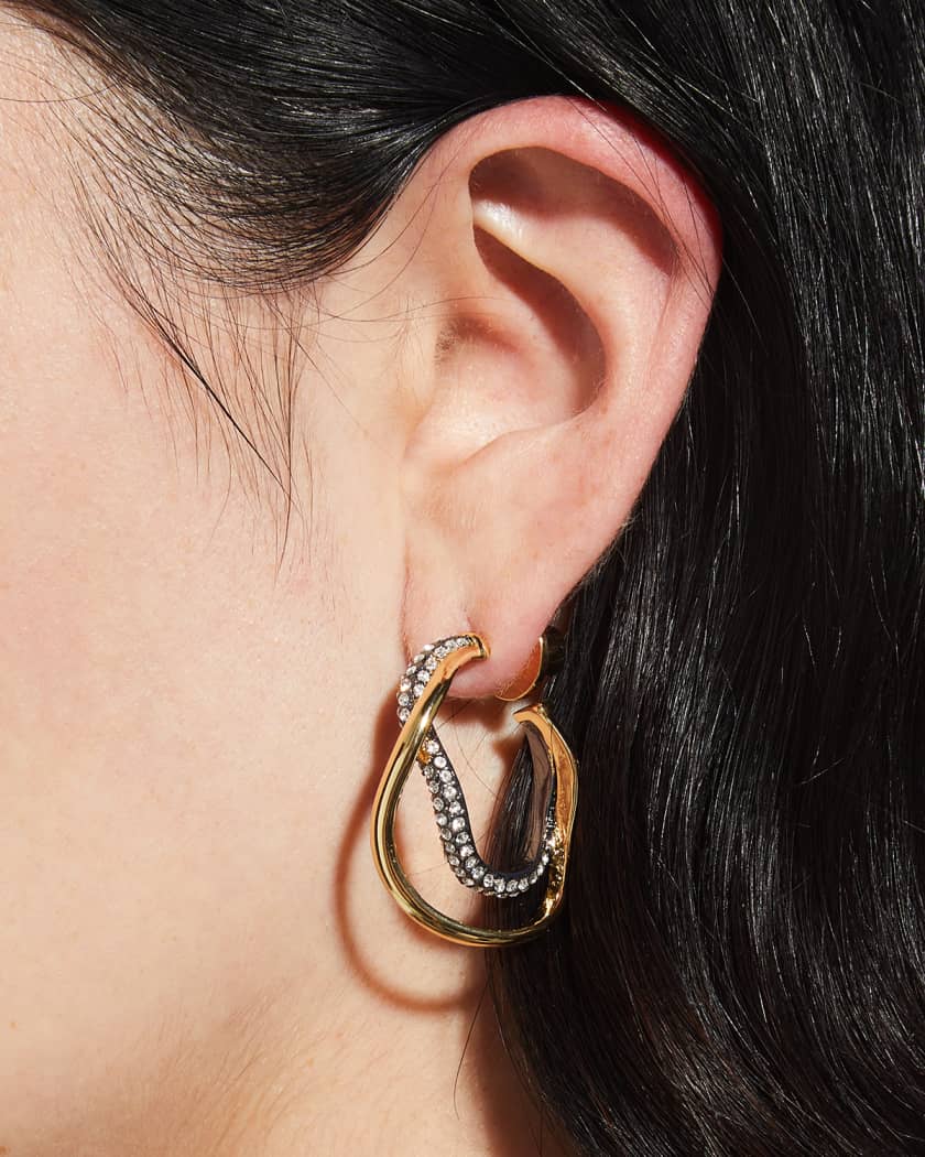 DEMARSON Sia Twist Hoop Earrings | Neiman Marcus