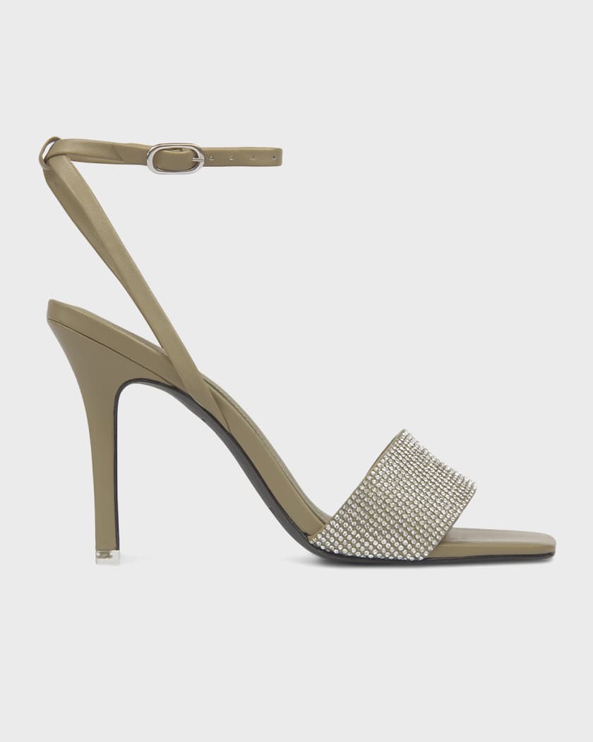black suede studio sandals