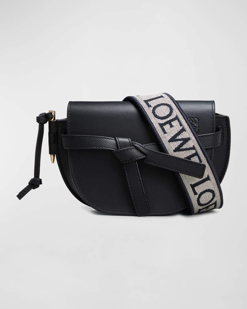 LOEWE black Gate Pocket leather bucket bag