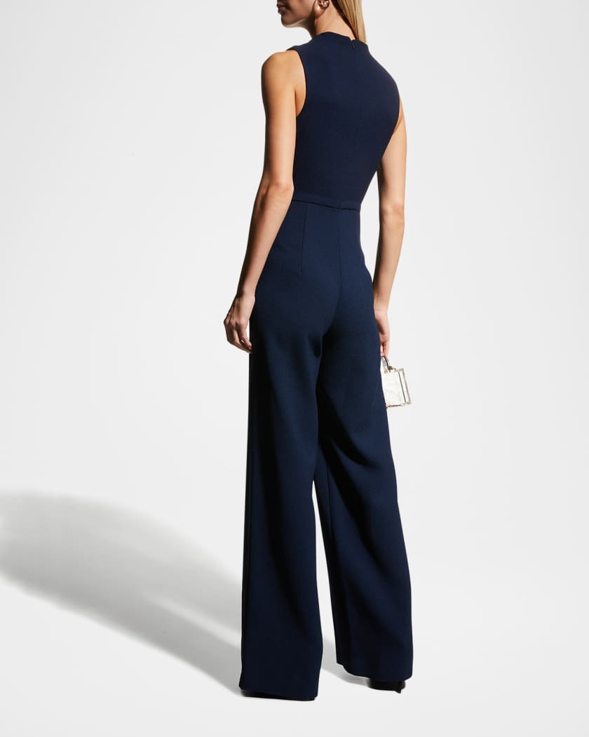 Turtleneck sleeveless jumpsuit Clearance