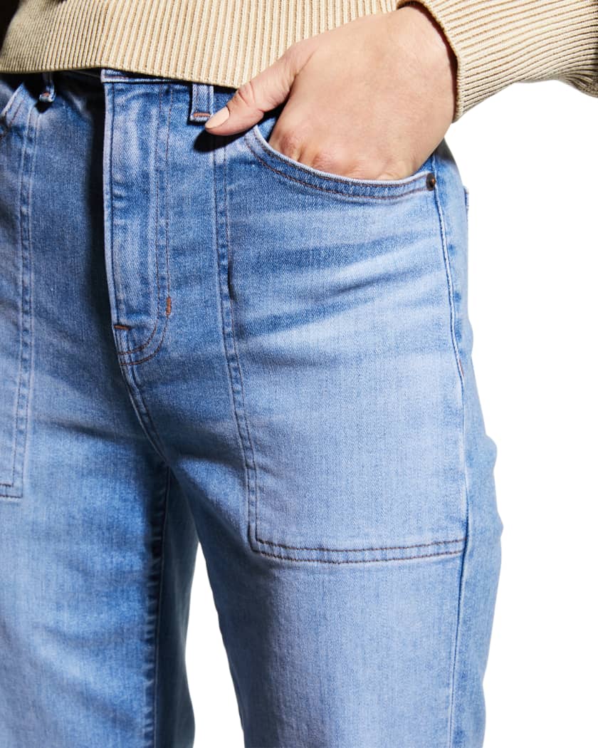 Crosbie Wide-Leg Jeans with Pocket Details