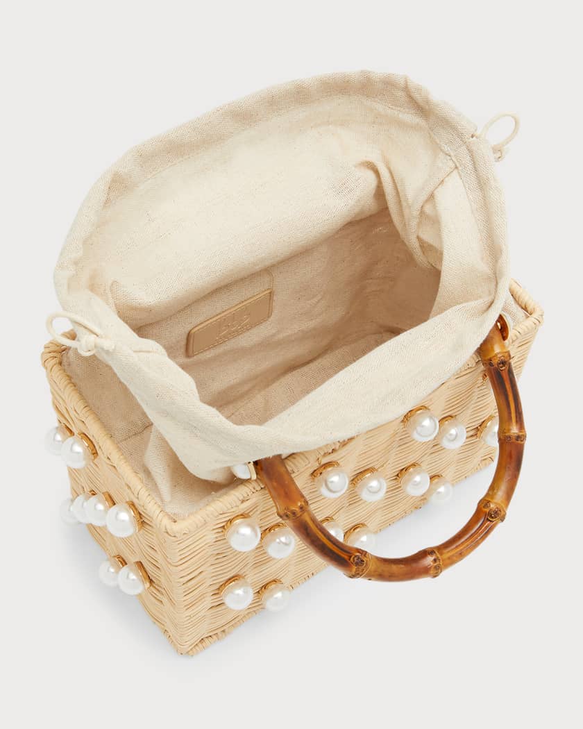 FAUX PEARL BOX BAG