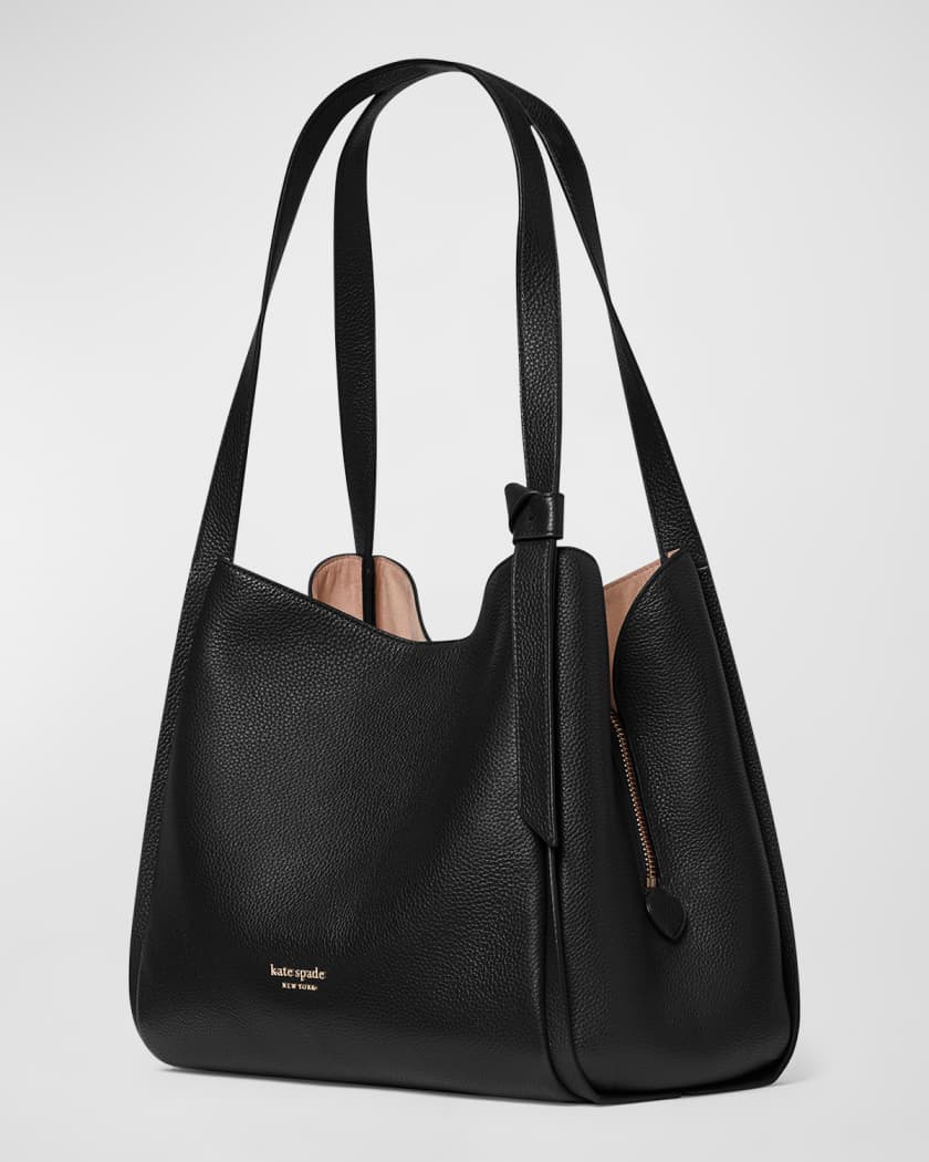 large pebbled leather hobo shoulder bag