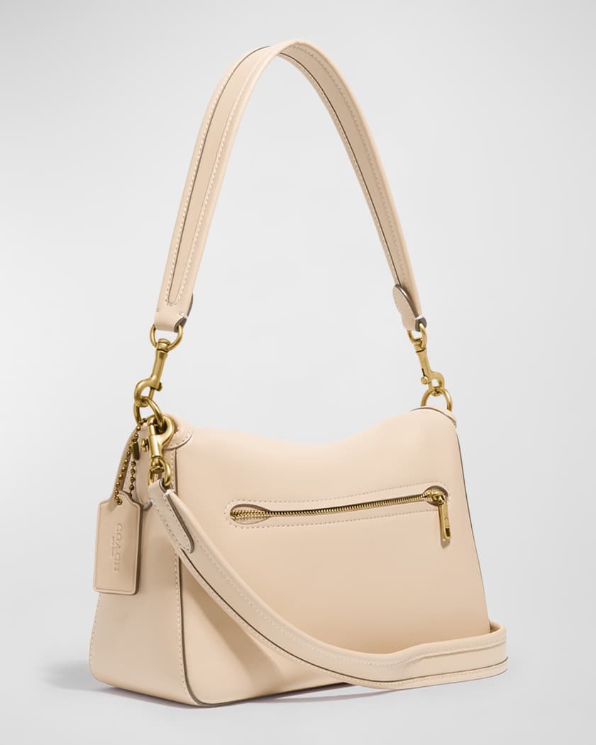 COACH Cream Pebble Leather Shoulder/Crossbody Bag - The Purse Ladies