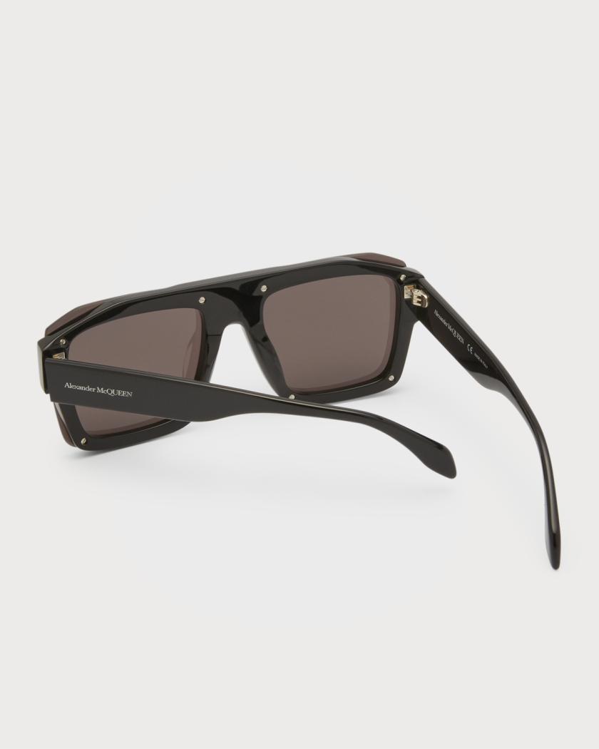 McQueen Oversized Square Acetate Sunglasses | Neiman Marcus display picture 1