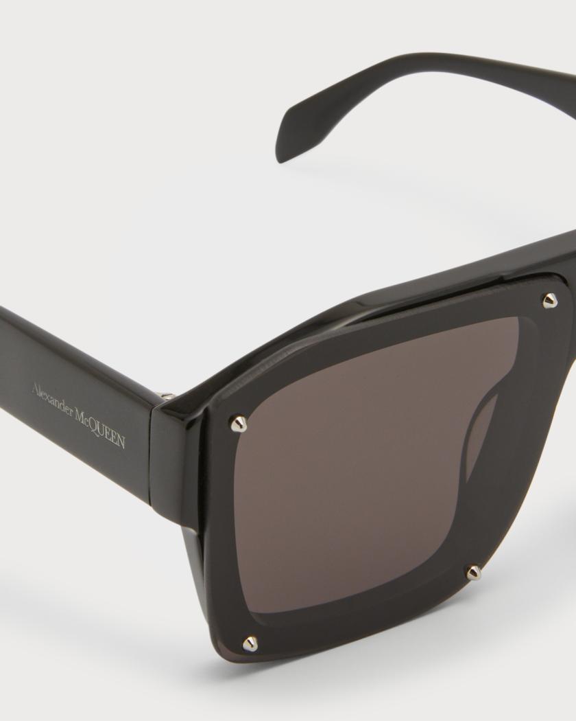 McQueen Oversized Square Acetate Sunglasses | Neiman Marcus display picture 2
