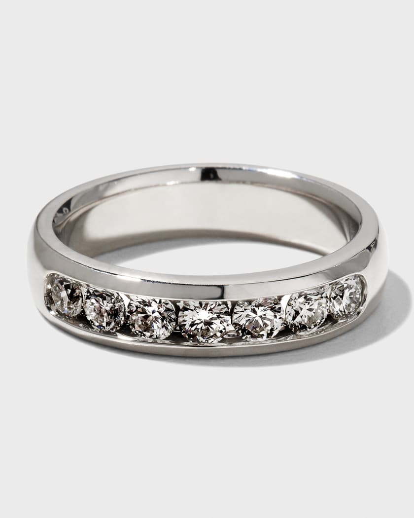 Neiman Marcus Diamonds Men s 18k White Gold Round 7 Diamond Ring