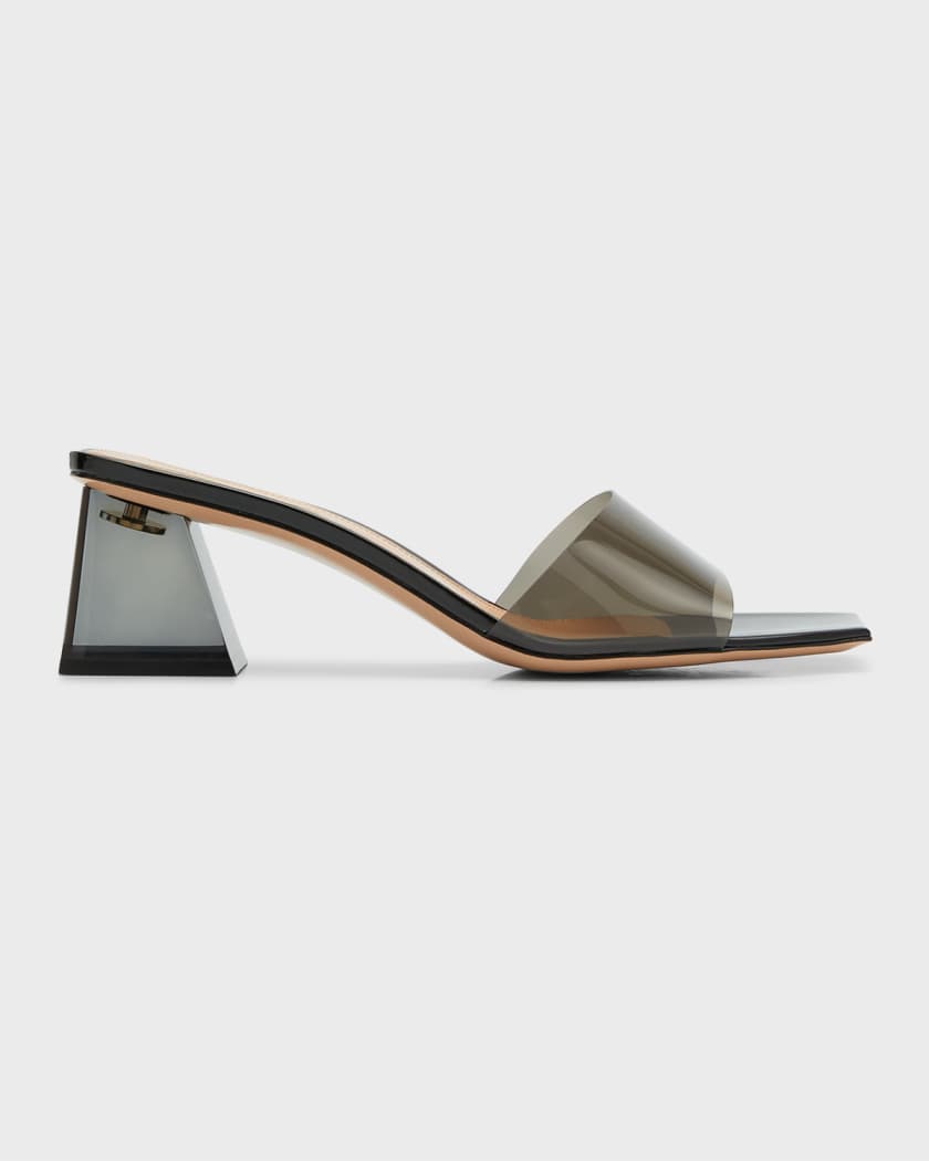 Clear mule sandals top