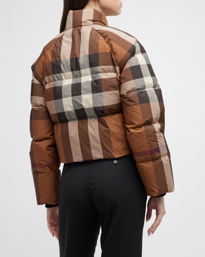 Burberry Vintage Check Puffer Short Jacket | Neiman Marcus