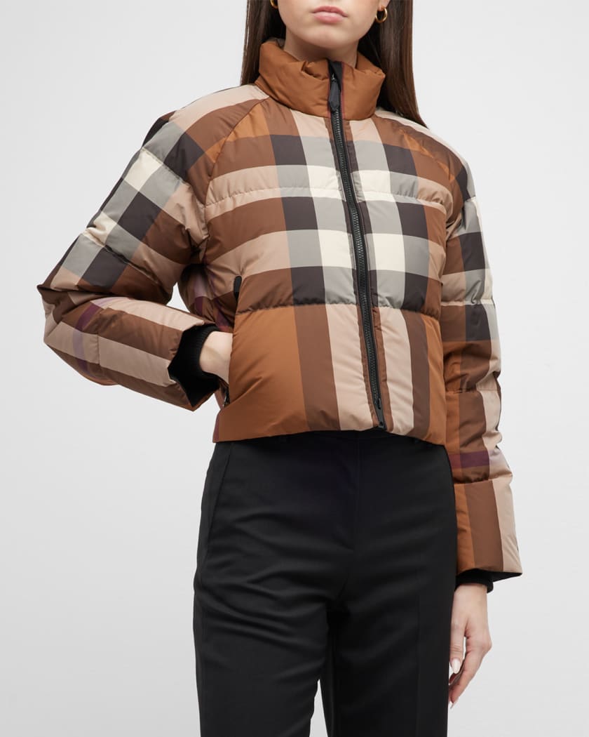 Burberry Vintage Check Puffer Short Jacket | Neiman Marcus