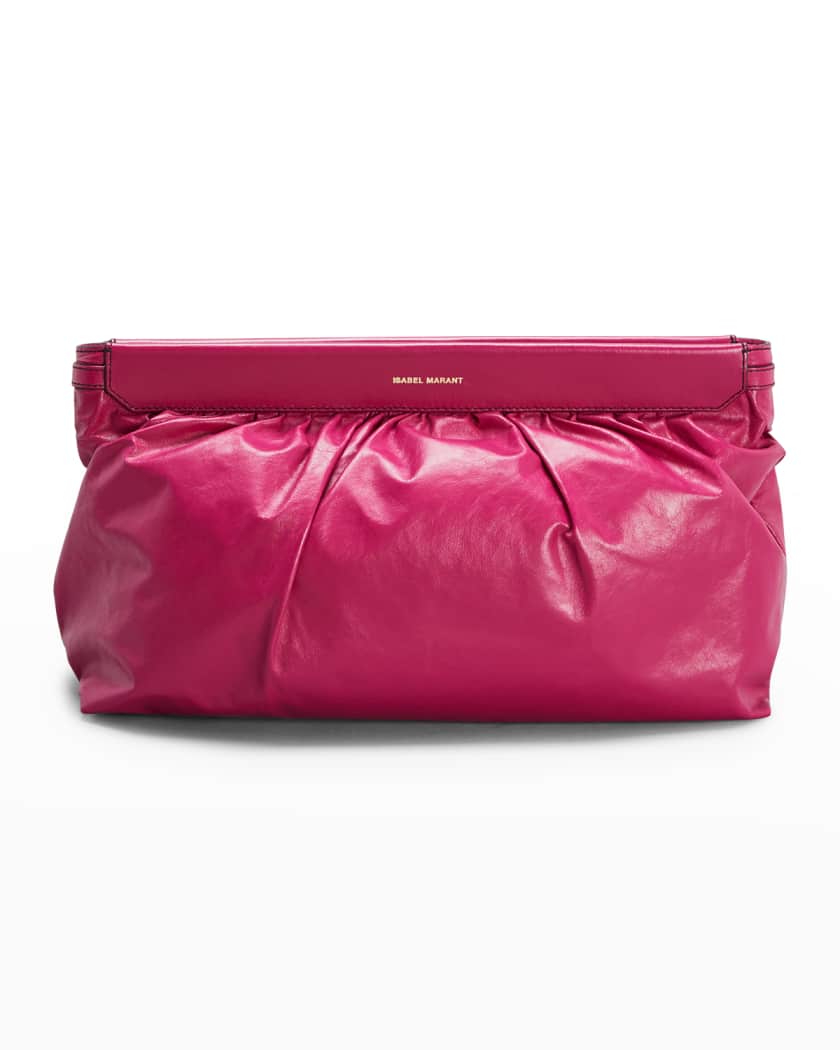 Isabel Marant Calfskin Clutch Bag | Neiman Marcus