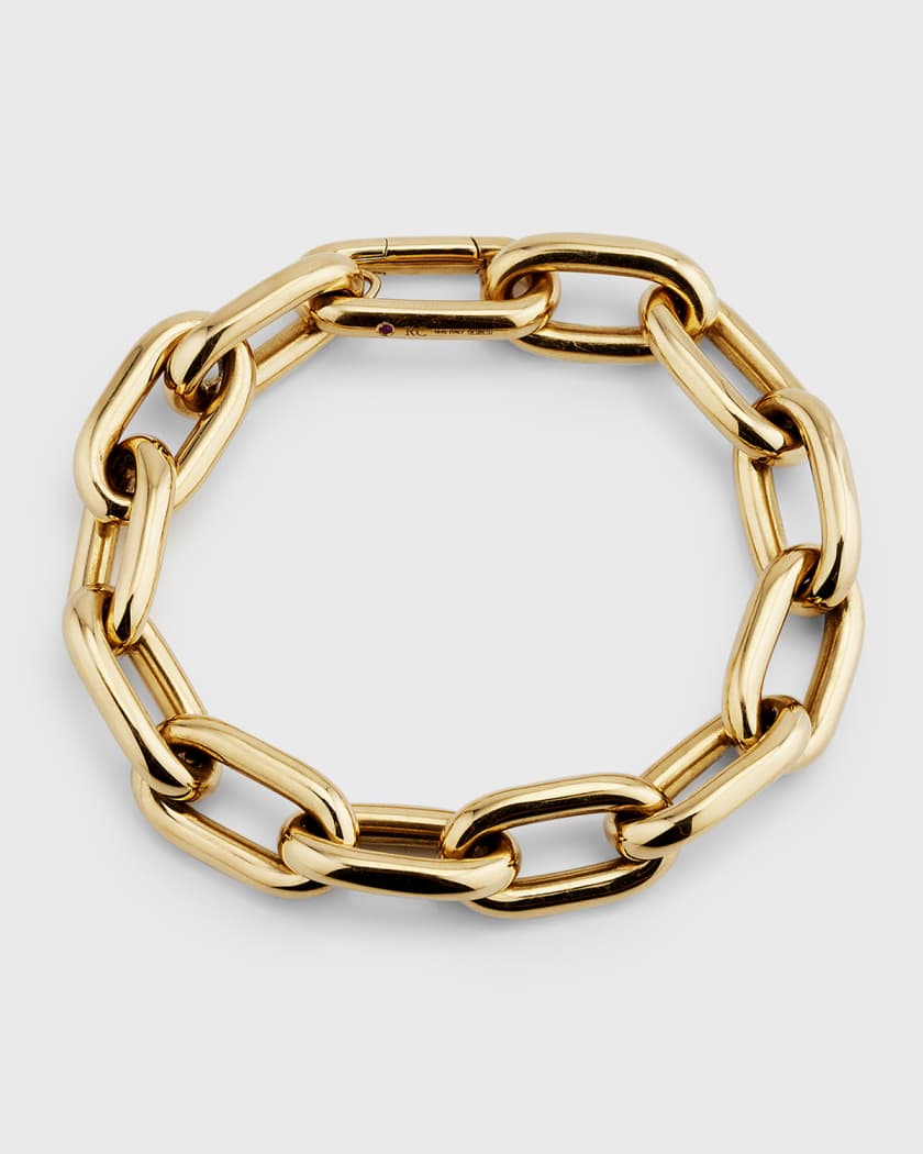 Roberto Coin Yellow Gold Paperclip Chain Bracelet