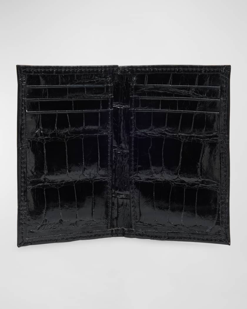 Men's Glazed Alligator Leather Bifold Card Case