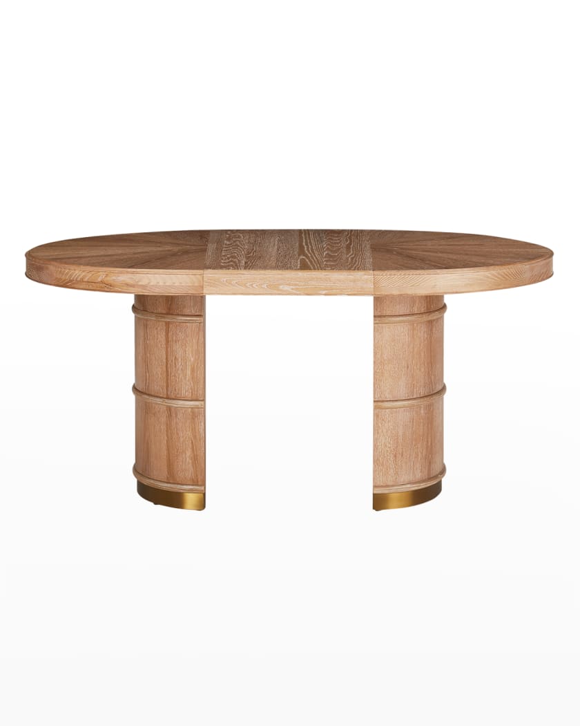 Jonathan Adler Bond Extendable Pedestal Dining Table