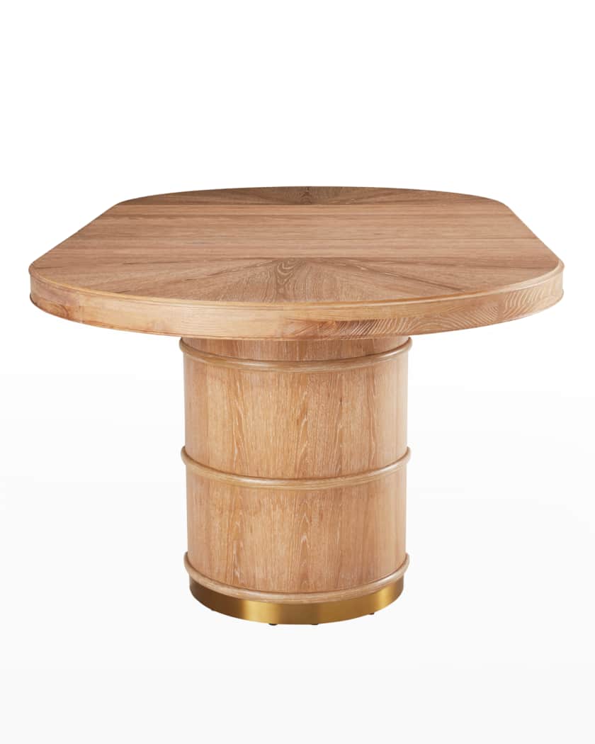 Jonathan Adler Bond Extendable Pedestal Dining Table